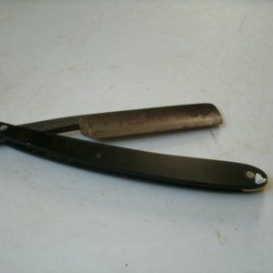 vintage handmade Bakelite handle. straight razor.